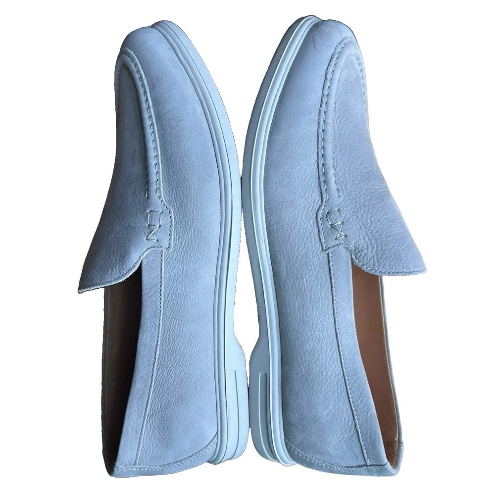 Peter Millar Crown Crafted Excursionist Nubuck Venetian Loafer Men's 8.5M Gray